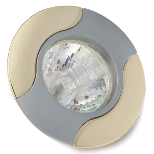Точечный врезной светильник DR50107R 30W R50 E14 круг золото-матовый хром DeLux