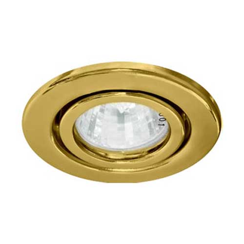 Точечный врезной светильник DL11 MR16 GU5.3 50W круг золото Feron