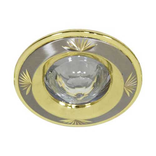 Точечный врезной светильник 2011DL MR16 GU5.3 50W круг титан-золото Feron