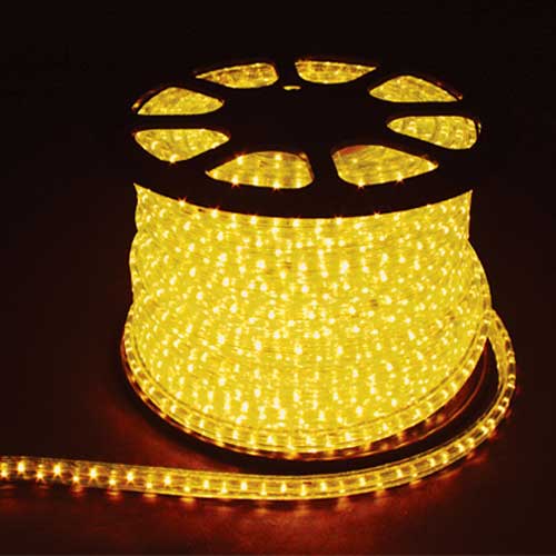Світлодіодний дюралайт LED 2-х житловий 1,44Вт/м 13мм коло жовте 36SMD 4899 Feron