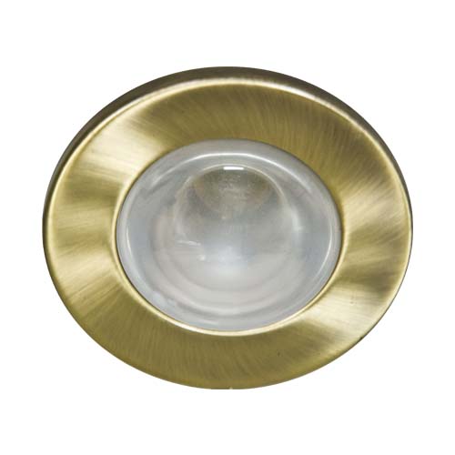 Точечный врезной светильник 1714 R63 E27 60W круг античное золото Feron
