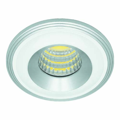 Точечный врезной светильник COB LN003 круг серебро Feron