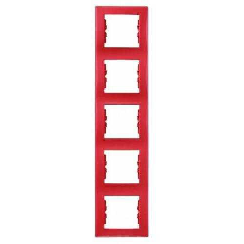 Рамка 5 постов красная вертикальная SDN5801541 Schneider Electric Sedna