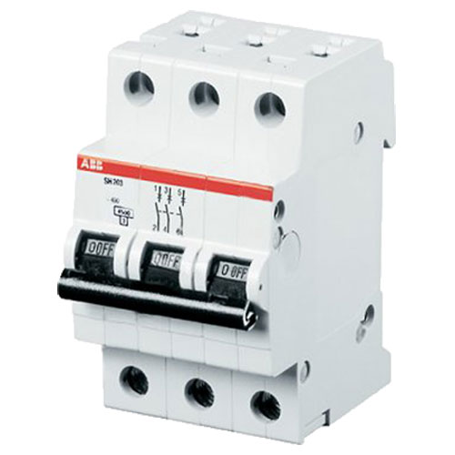 Автоматичний вимикач 100А 6kA 3 полюси тип S203-C100 ABB