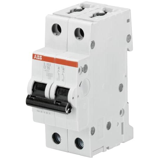Автоматичний вимикач 10A 6kA 2 полюси тип B S202-B10 ABB