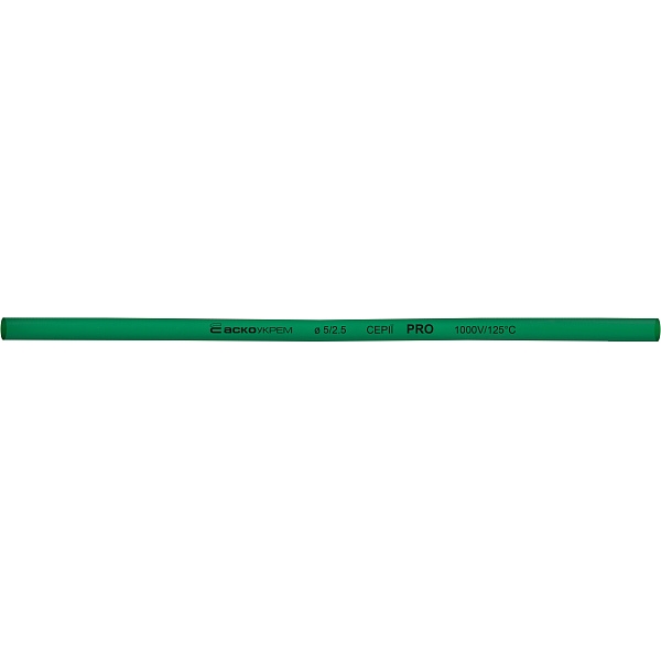 Термоусадочная трубка 5,0/2,5мм (1м) зеленая серии PRO A0150040476 АСКО-УКРЕМ