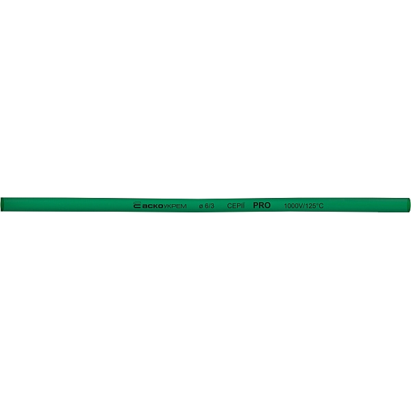 Термоусадочная трубка 6,0/3,0мм (1м) зеленая серии PRO A0150040484 АСКО-УКРЕМ
