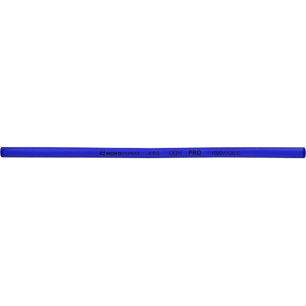 Термоусаджувальна трубка 6,0/3,0мм (1м) синя серії PRO A0150040486 АСКО-УКРЕМ