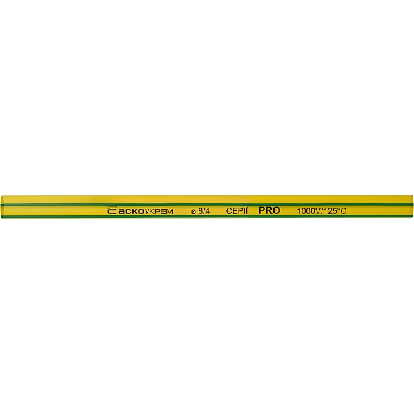Термоусадочная трубка 8,0/4,0мм (1м) желто-зеленая серия PRO A0150040507 АСКО-УКРЕМ