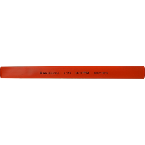Термоусадочная трубка 12,0/6,0мм (1м) красная серии PRO A0150040531 АСКО-УКРЕМ