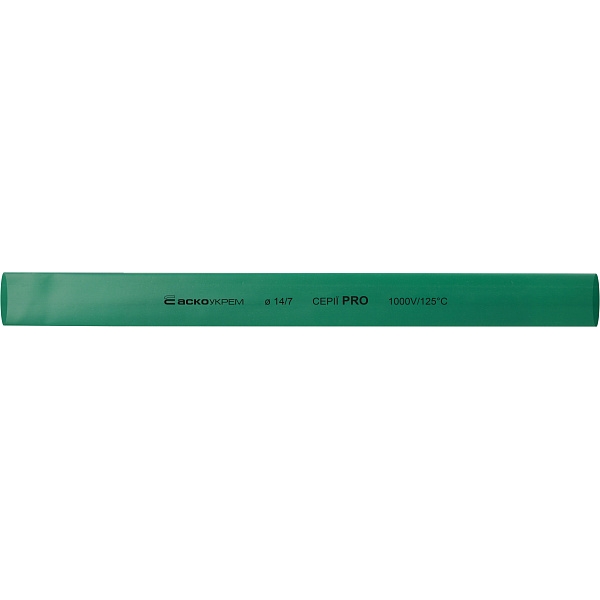 Термоусадочная трубка 14,0/7,0мм (1м) зеленая серии PRO A0150040536 АСКО-УКРЕМ