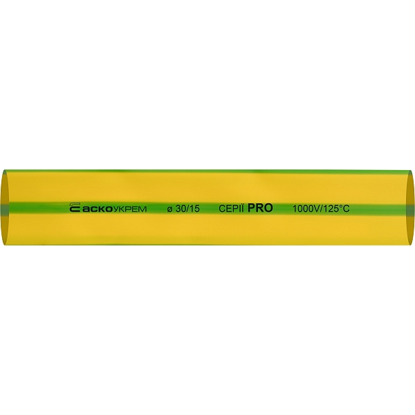 Термоусаджувальна трубка 30,0/15,0мм (1м) жовто-зелена серії PRO A0150040588 АСКО-УКРЕМ