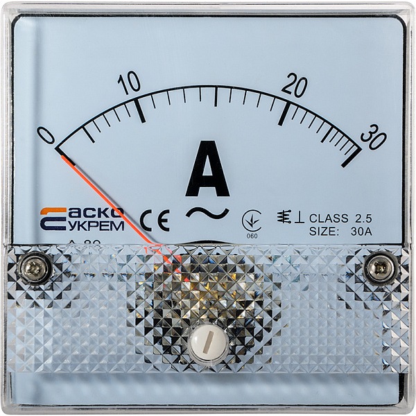 Амперметр AC прямого включення; 30А; 80х80; модель А-80 A0190010054 АСКО-УКРЕМ - Фото 1