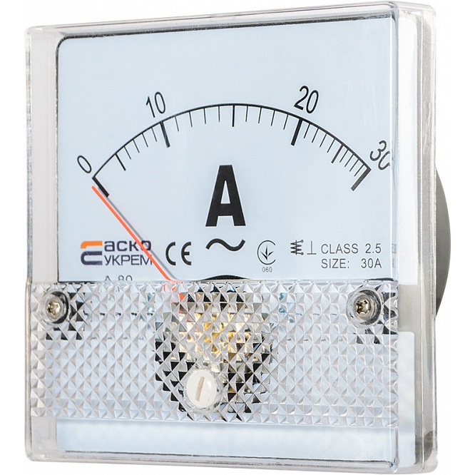 Амперметр AC прямого включення; 30А; 80х80; модель А-80 A0190010054 АСКО-УКРЕМ - Фото 2