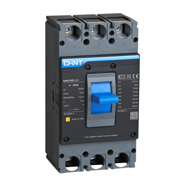Силовой автоматический выключатель NXM-630S/3300 3 полюса 630A 35kA 131375 CHINT