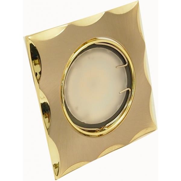 Точечный врезной светильник HDL16154R 50W MR16 GU5.3 квадрат титан-золото поворотный 10082440 DeLux