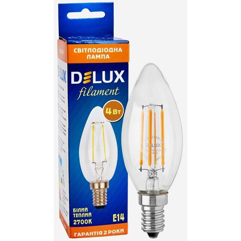 Светодиодная лампа Filament BL37B 90011680 свеча E14 4W 2700K 220V Delux - Фото 1