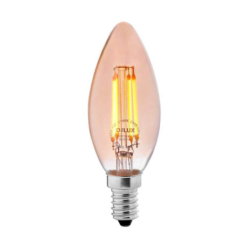 Светодиодная лампа Filament BL37B 90011682 свеча E14 4W 2700K 220V Delux - Фото 3