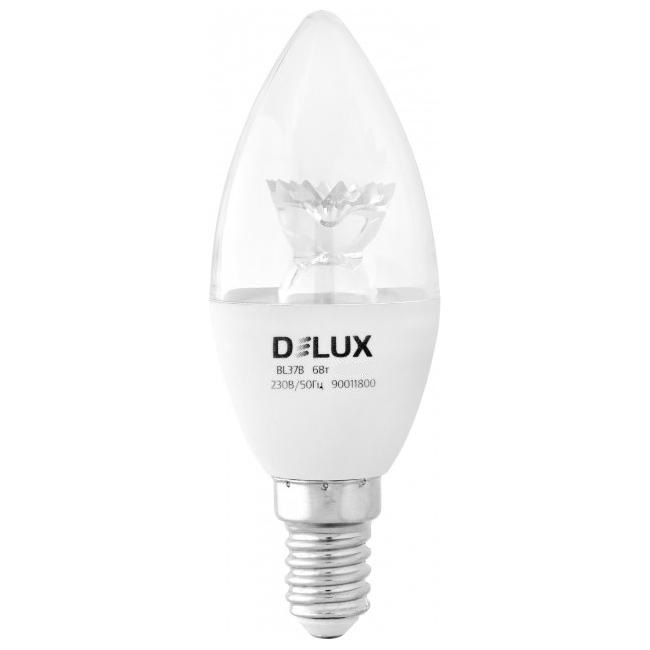 Светодиодная лампа Crystal свеча E14 6W 4000K 220V 90011800 Delux
