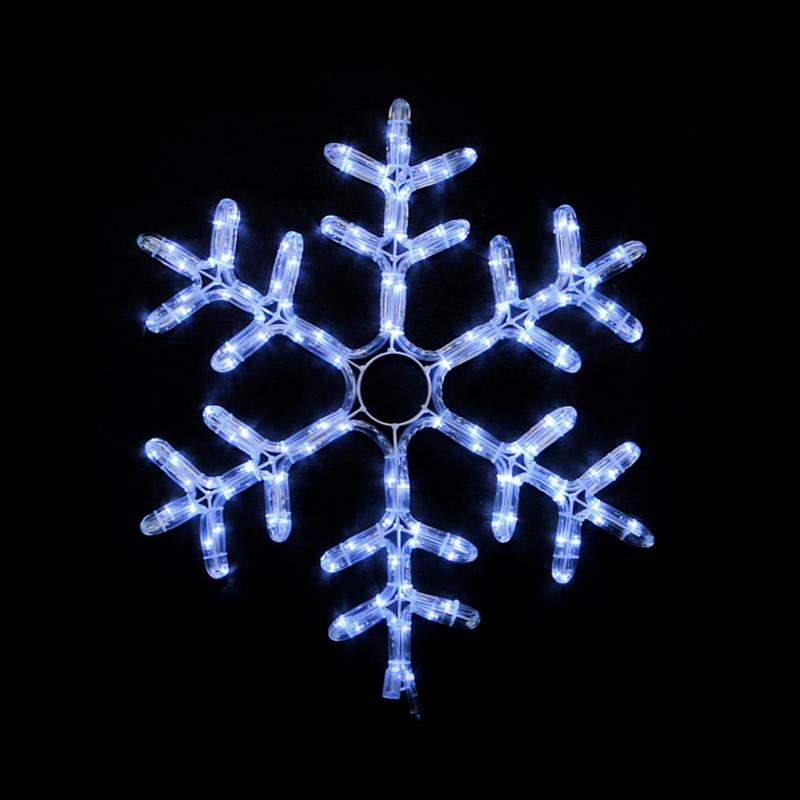 Светодиодная фигура MOTIF Snowflake 0,55m 12 flash синий IP44 Delux - Фото 1