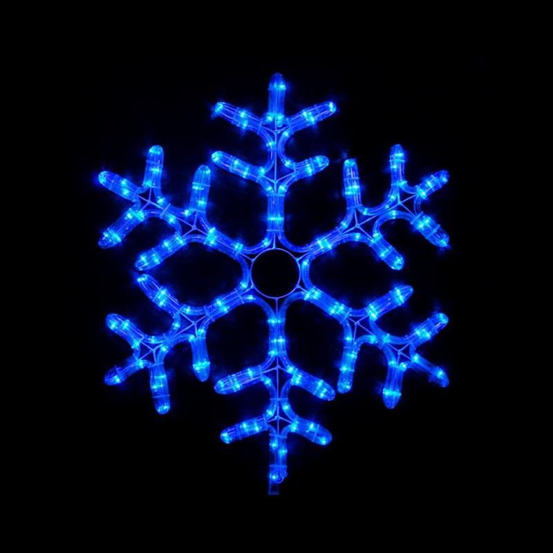 Светодиодная фигура MOTIF Snowflake 0,55m flash белый IP44 Delux - Фото 1