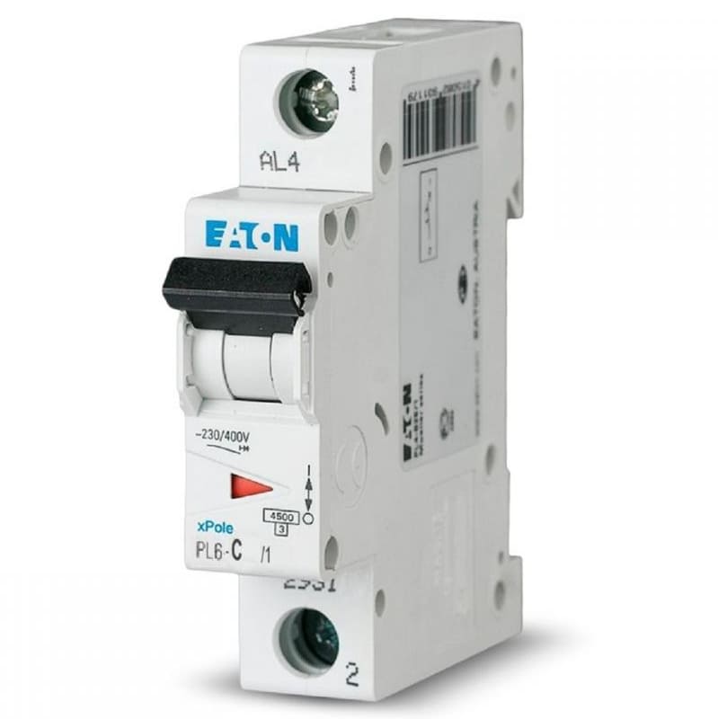 Автоматичний вимикач 2A 6kA 1 полюс тип C PL6-C2/1 Eaton (Moeller) - Фото 1