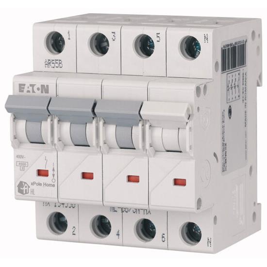 Автоматичний вимикач 16A 4,5kA 4 полюси (3p+N) тип B HL-B16/3N Eaton (Moeller)