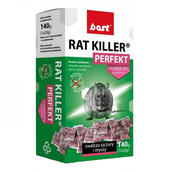 Муміфікуючий засіб для гризунів Best RAT Killer Perfekt 140 г 3531149 Best-Pest