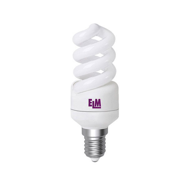 Люминесцентная лампа 17-0028 ES-12 9W 4000K E14 спираль 220V ELM
