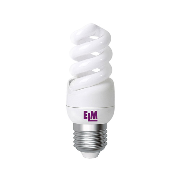 Люминесцентная лампа 17-0030 ES-12 9W 4000K E27 спираль 220V ELM
