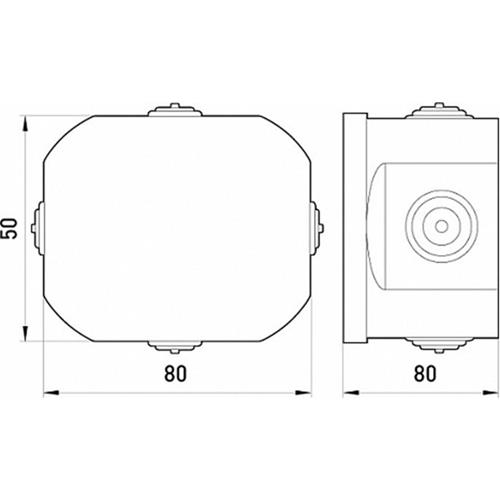 Распределительная коробка накладная круглая e.db.pro.d80.50 IP55 80x50x80мм p016001 E.NEXT - Фото 2