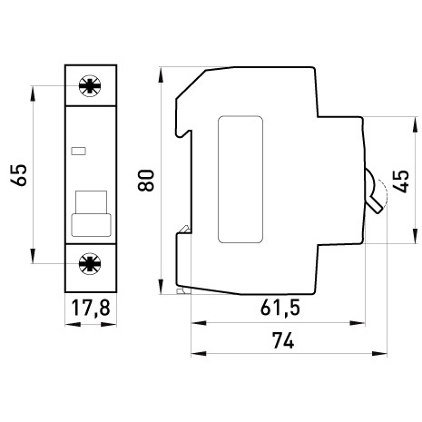 Автоматичний вимикач 1A 6kA 1 полюс тип B e.mcb.pro.60.1.B1 p041001 E.NEXT - Фото 6