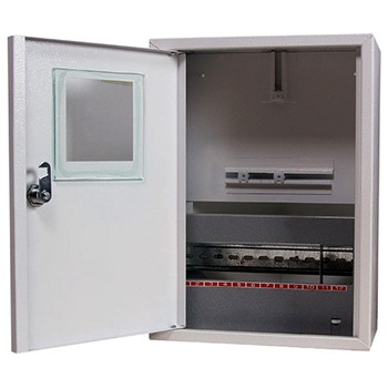 Шафа для електролічильника металева на 12 модулів e.mbox.stand.n.f1.12.z накладна IP30 s0100007 E.NEXT