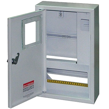 Шафа для електролічильника металева на 12 модулів e.mbox.stand.n.f3.12.z накладна IP30 s0100011 E.NEXT