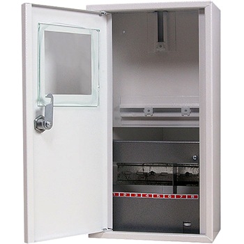 Шкаф для электросчетчика металлический на 8 модулей e.mbox.stand.n.f1.08.z.е накладной IP30 s0100049 E.NEXT