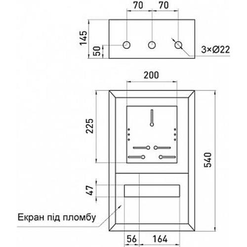 Шкаф для электросчетчика металлический на 12 модулей e.mbox.pro.w.f3.12z накладной IP31 s0100222 ENEXT - Фото 2