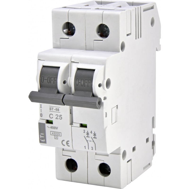 Автоматичний вимикач 25A 4,5kA 2 полюси тип C ST 68 2p C25 002186318 ETI