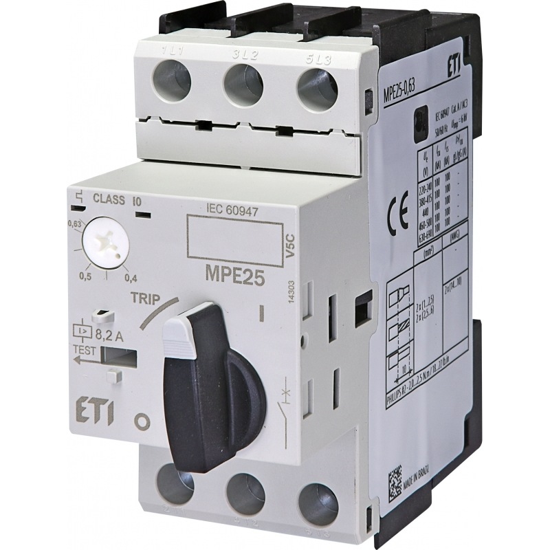 Автомат для захисту електродвигуна MPE25-0,63 0,4-0,63A 100kA 004648004 ETI - Фото 1