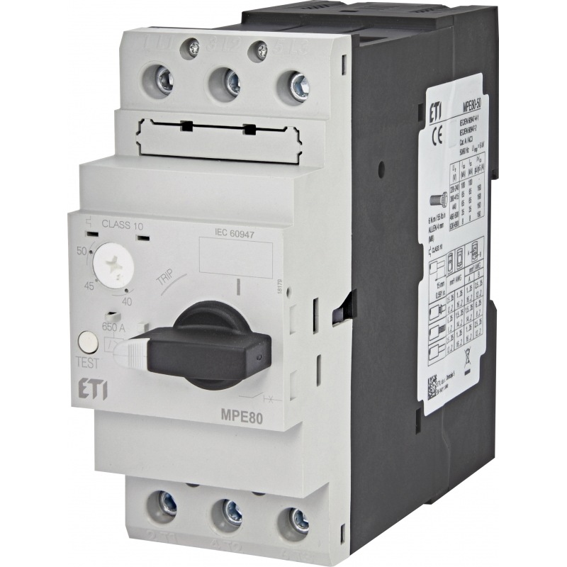 Автомат для захисту електродвигуна MPE80-50 40-50A 60kA 004648016 ETI
