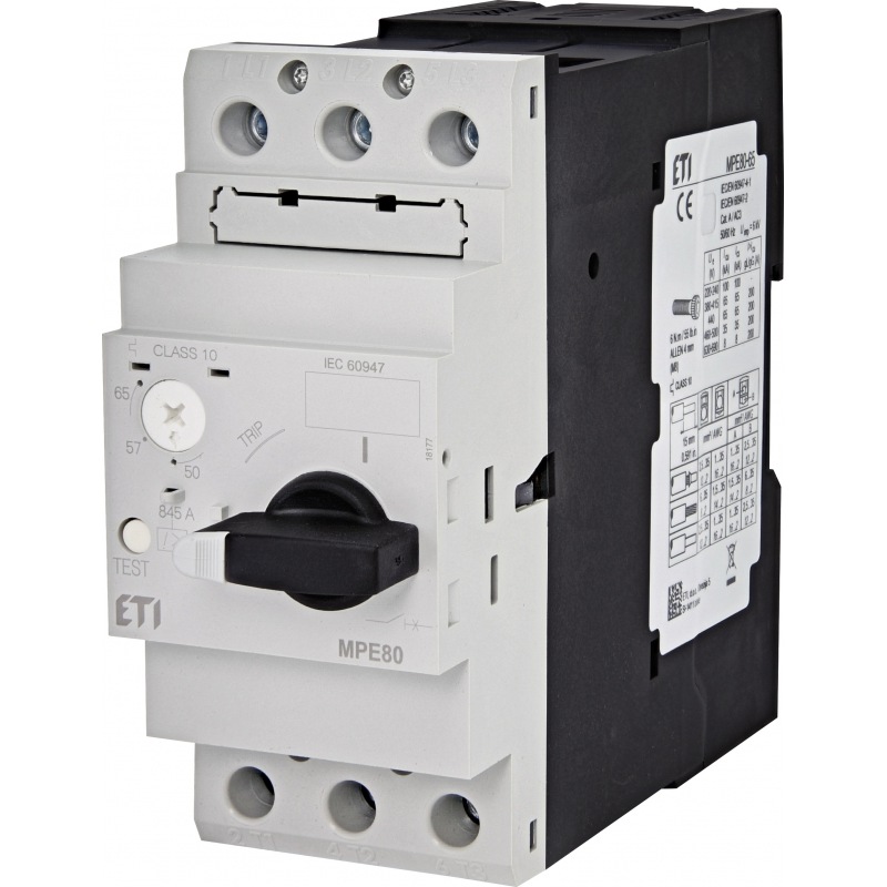 Автомат для захисту електродвигуна MPE80-65 50-65A 60kA 004648017 ETI