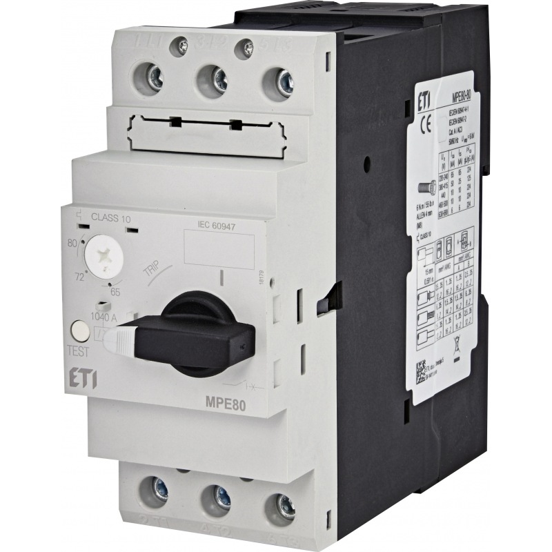 Автомат для захисту електродвигуна MPE80-80 65-80A 60kA 004648018 ETI