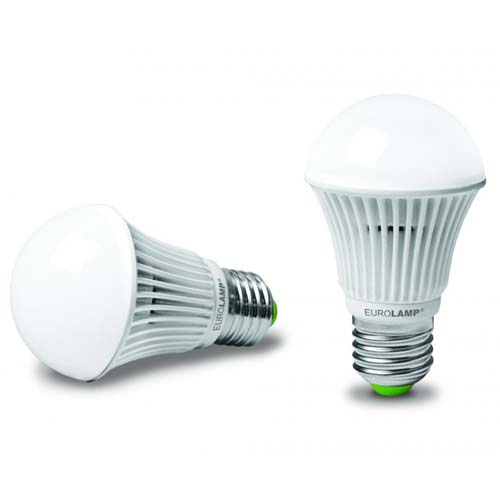 Светодиодная лампа LED-A60-10W/2700(alum) Ceramic A60 E27 10W 2700K 220V Eurolamp