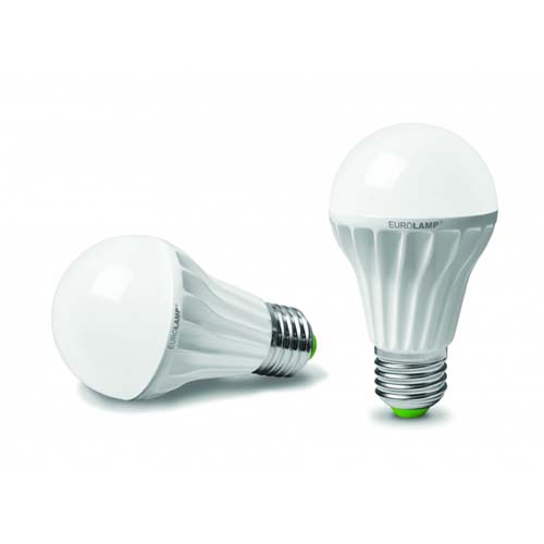 Світлодіодна лампа LED-A60-10W/2700(plast) Ceramic A60 E27 10W 2700K 220V Eurolamp