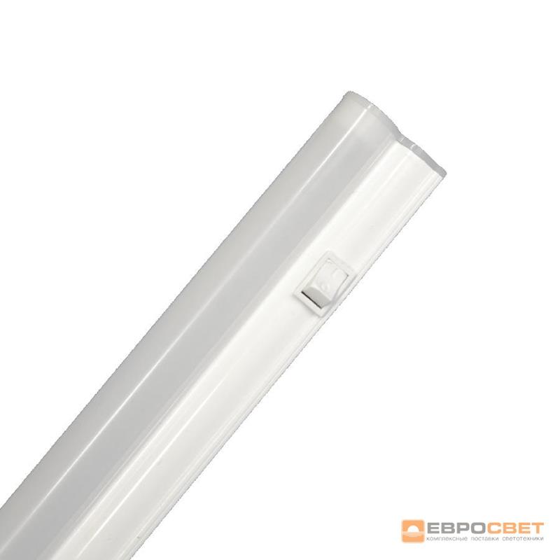 Светодиодный мебельный светильник EV-IT-600-6400 Т5 9W 6400K вытянутый белый IP20 Евросвет
