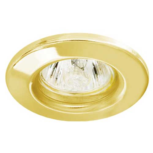 Точечный врезной светильник DL10 MR16 GU5.3 50W круг золото Feron