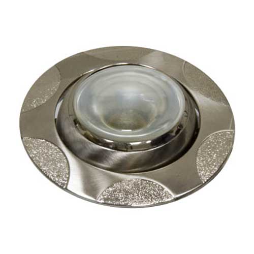 Точечный врезной светильник 156 R50 E14 60W круг титан-серебро Feron