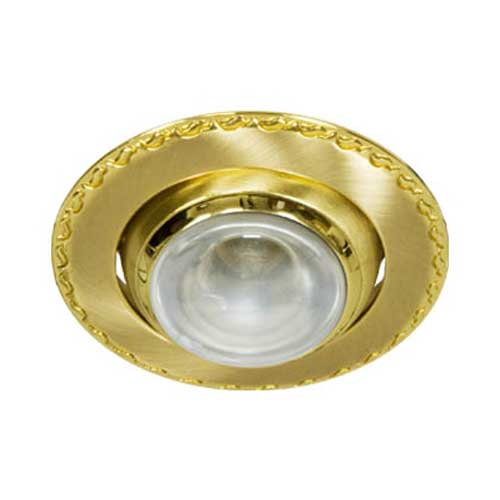 Точечный врезной светильник 125 R50 E14 60W круг золото Feron