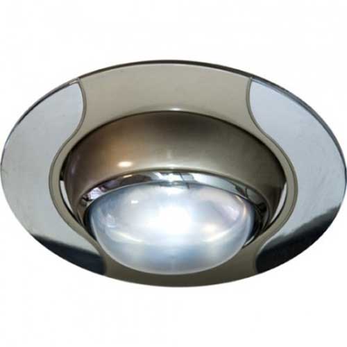 Точечный врезной светильник 020 R50 E14 60W круг титан-хром Feron
