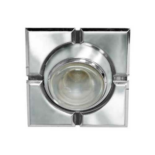 Точечный врезной светильник 098 R50 E14 60W квадрат серый-хром Feron