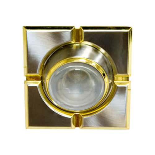 Точечный врезной светильник 098 R50 E14 60W квадрат титан-золото Feron